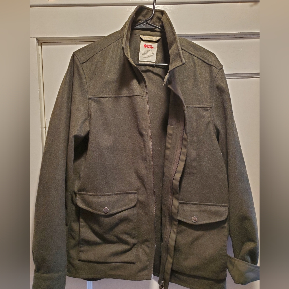 Fjallraven shirt jacket wool green sz usM